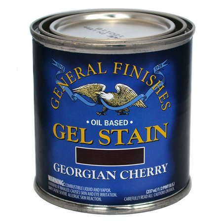 GENERAL FINISHES 1/2 Pt Georgain Cherry Gel Stain Oil-Based Heavy Bodied Stain GCH